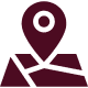 Map icon with location pin symbol.
